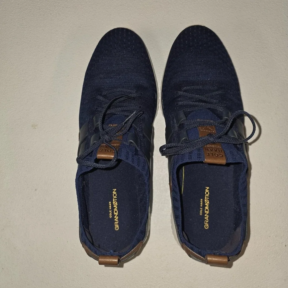Cole Haan GrandMotion‎ Shoes Men 10.5M Navy Ink Woven Stitchlite Knit Comfort